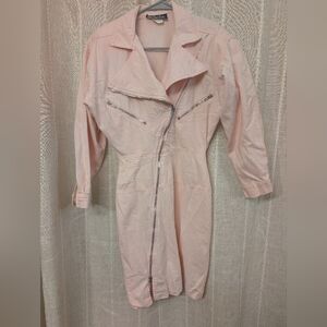 All That Jazz Light Pink Moto Jacket Dress